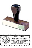 CALIFORNIA Notary Stamp, Wood Stamp - 1in x 2-1/4in